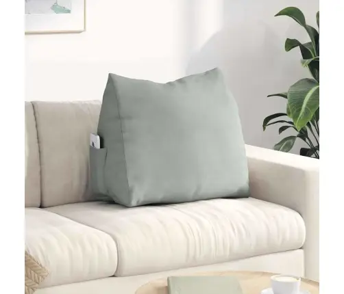 Atpakaļ Spilvens Gaiši Pelēks 60 X 20 X 50 Cm Korduroja Audums Vidaxl