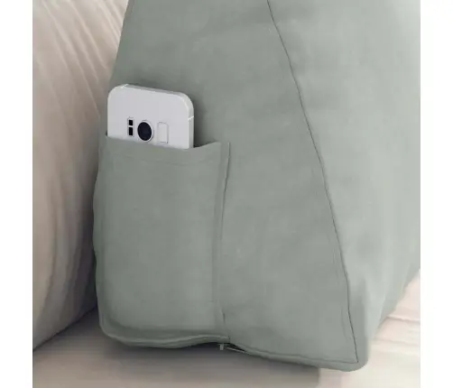 Atpakaļ Spilvens Gaiši Pelēks 60 X 20 X 50 Cm Korduroja Audums Vidaxl