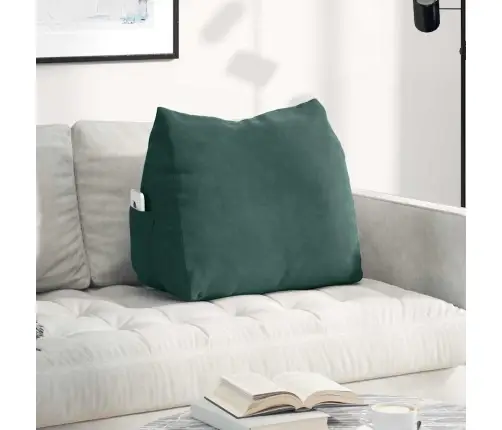 Atpakaļ Spilvens Tumši Zaļš 60 X 20 X 50 Cm Korduroja Audums Vidaxl