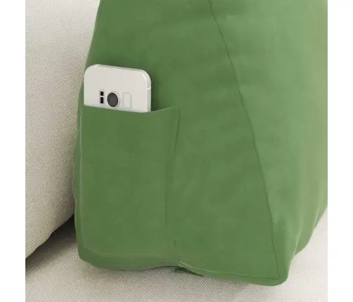 Atpakaļ Spilvens Gaiši Zaļa 60 X 20 X 50 Cm Korduroja Audums Vidaxl