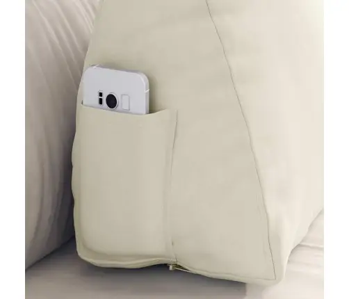 Atpakaļ Spilvens Krēmkrāsa 60 X 20 X 50 Cm Korduroja Audums Vidaxl