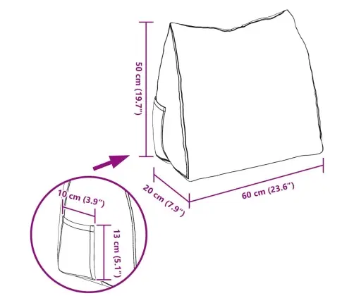 Seljatugi Padi Politsei Sinine 60 X 20 X 50 Cm Korter Kangas