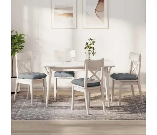 Sēdvietas Spilventiņi 4 Pcs Gaiši Pelēks 40 X 40 X 12 Cm Audums Vidaxl