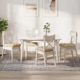 Sēdvietas Spilventiņi 4 Pcs Krēmkrāsa 40 X 40 X 12 Cm Audums Vidaxl