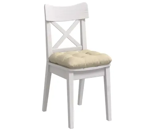 Sēdvietas Spilventiņi 4 Pcs Krēmkrāsa 40 X 40 X 12 Cm Audums Vidaxl