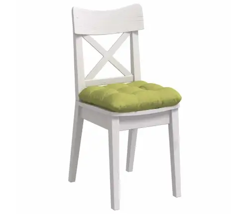 Sēdvietas Spilventiņi 4 Pcs Gaiši Zaļa 40 X 40 X 12 Cm Audums Vidaxl