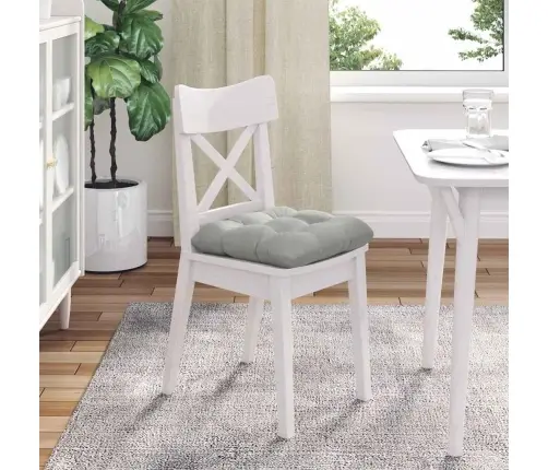 Sēdvietas Spilventiņi 4 Pcs Gaiši Pelēks 40 X 40 Cm Mikrofibra Vidaxl