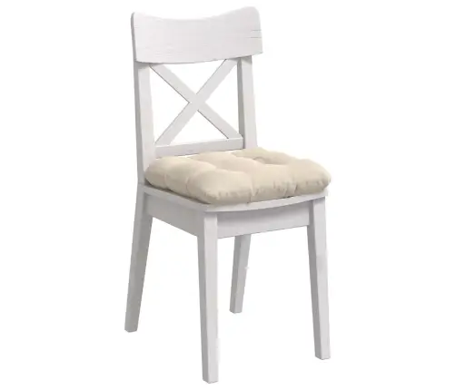 Istumispatjad 4 Pcs Beež 40 X 40 Cm Mikrofiber Kangas