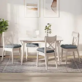 Sėdynių Pagalvėlės 4 Pcs Šviesiai Pilka 45 X 45 X 12 Cm Audinys