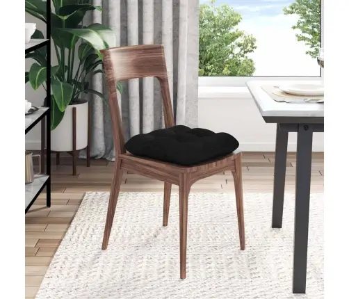 Sēdvietas Spilventiņi 4 Pcs Melna 45 X 45 X 12 Cm Audums Vidaxl