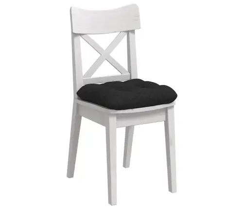 Sēdvietas Spilventiņi 4 Pcs Melna 45 X 45 X 12 Cm Audums Vidaxl