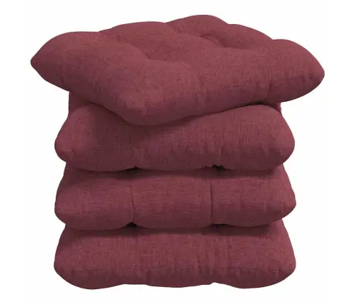 Istumispatjad 4 Pcs Veinpunane 45 X 45 X 12 Cm Kangas