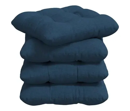 Sėdynių Pagalvėlės 4 Pcs Mėlyna 45 X 45 X 12 Cm Audinys