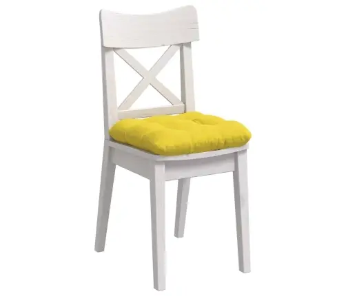 Sēdvietas Spilventiņi 4 Pcs Gaiši Dzeltena 45 X 45 X 12 Cm Vidaxl