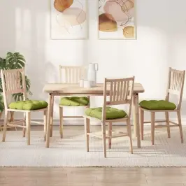 Sēdvietas Spilventiņi 4 Pcs Gaiši Zaļa 45 X 45 X 12 Cm Audums Vidaxl