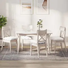 Sēdvietas Spilventiņi 4 Pcs Balts 45 X 45 X 12 Cm Audums Vidaxl