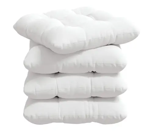 Sēdvietas Spilventiņi 4 Pcs Balts 45 X 45 X 12 Cm Audums Vidaxl