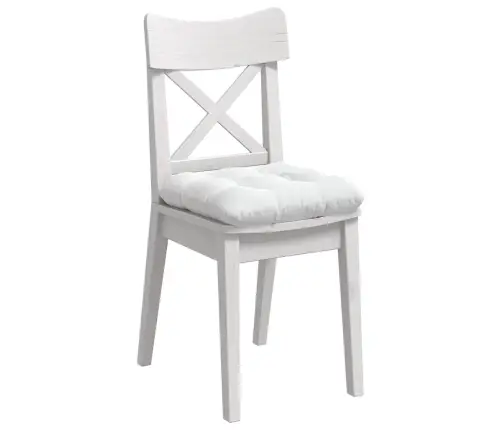 Sēdvietas Spilventiņi 4 Pcs Balts 45 X 45 X 12 Cm Audums Vidaxl