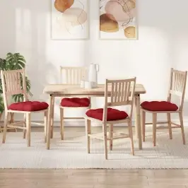 Sēdvietas Spilventiņi 4 Pcs Sarkana 45 X 45 X 12 Cm Audums Vidaxl