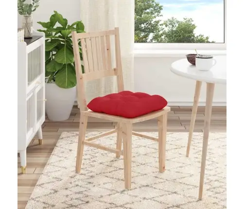 Sēdvietas Spilventiņi 4 Pcs Sarkana 45 X 45 X 12 Cm Audums Vidaxl