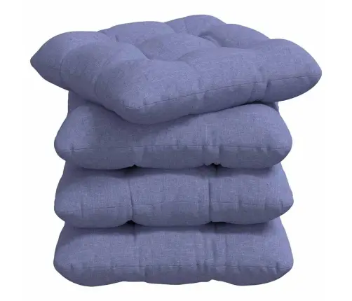 Sēdvietas Spilventiņi 4 Pcs Džinsu Zils 45 X 45 X 12 Cm Audums Vidaxl