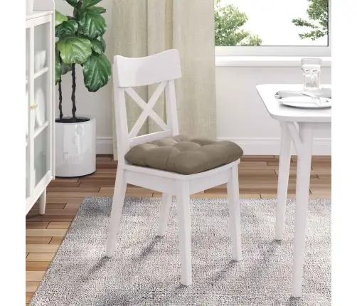 Sėdynių Pagalvėlės 4 Pcs Taupe 45 X 45 Cm Mikropluošto Audinys