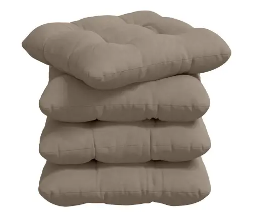 Sėdynių Pagalvėlės 4 Pcs Taupe 45 X 45 Cm Mikropluošto Audinys