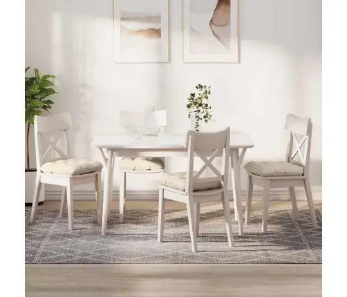 Sēdvietas Spilventiņi 4 Pcs Krēmkrāsa 45 X 45 Cm Vidaxl