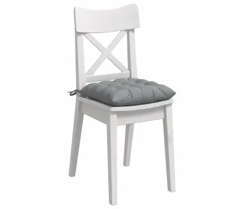 Sēdvietas Spilventiņi 2 Pcs Gaiši Pelēks 40 X 40 X 6 Cm Audums Vidaxl