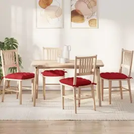 Sēdvietas Spilventiņi 2 Pcs Sarkana 40 X 40 X 6 Cm Audums Vidaxl