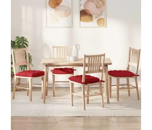 Sēdvietas Spilventiņi 2 Pcs Sarkana 40 X 40 X 6 Cm Audums Vidaxl