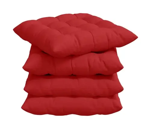 Sēdvietas Spilventiņi 2 Pcs Sarkana 40 X 40 X 6 Cm Audums Vidaxl