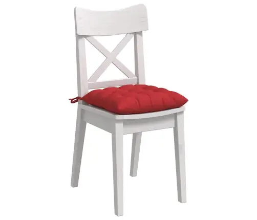 Sēdvietas Spilventiņi 2 Pcs Sarkana 40 X 40 X 6 Cm Audums Vidaxl