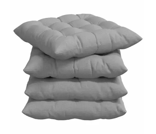 Sėdynių Pagalvėlės 2 Pcs Debesų Pilka 40 X 40 X 6 Cm Audinys