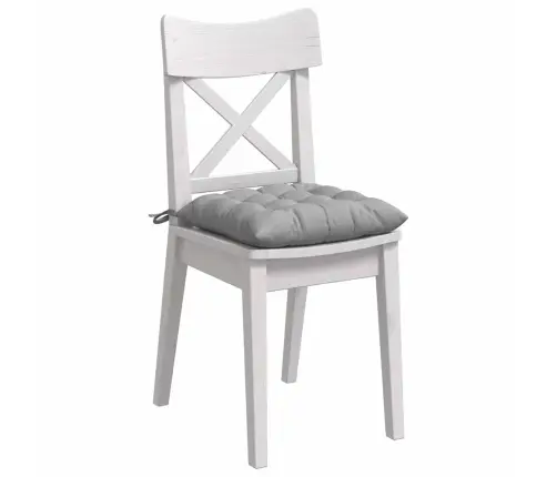 Sėdynių Pagalvėlės 2 Pcs Debesų Pilka 40 X 40 X 6 Cm Audinys