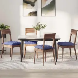 Sēdvietas Spilventiņi 4 Pcs Džinsu Zils 40 X 40 X 6 Cm Audums Vidaxl