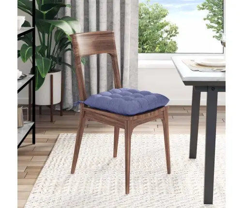 Sēdvietas Spilventiņi 2 Pcs Džinsu Zils 40 X 40 X 6 Cm Audums Vidaxl