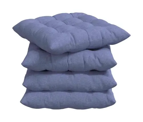 Sēdvietas Spilventiņi 2 Pcs Džinsu Zils 40 X 40 X 6 Cm Audums Vidaxl