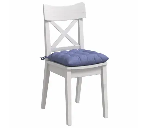 Sēdvietas Spilventiņi 2 Pcs Džinsu Zils 40 X 40 X 6 Cm Audums Vidaxl