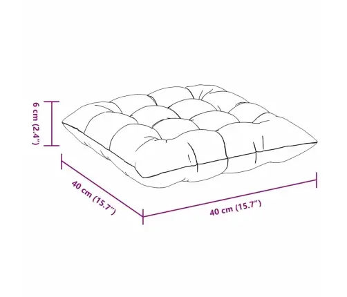 Sēdvietas Spilventiņi 2 Pcs Džinsu Zils 40 X 40 X 6 Cm Audums Vidaxl