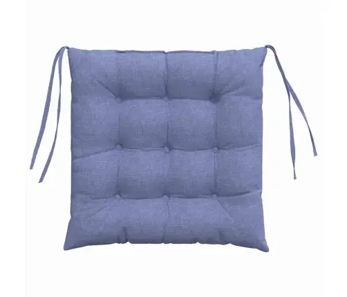 Sēdvietas Spilventiņi 2 Pcs Džinsu Zils 40 X 40 X 6 Cm Audums Vidaxl