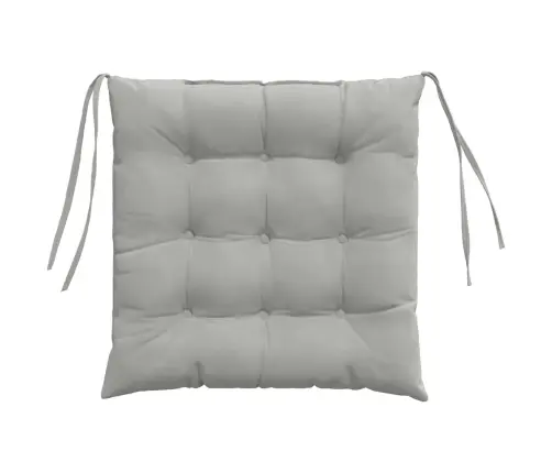 Sėdynių Pagalvėlės 4 Pcs Šviesiai Pilka 40 X 40 X 6 Cm