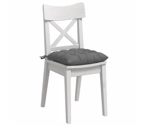 Sēdvietas Spilventiņi 4 Pcs Tumši Pelēks 40 X 40 X 6 Cm Vidaxl