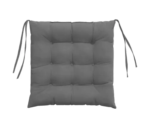 Sēdvietas Spilventiņi 4 Pcs Tumši Pelēks 40 X 40 X 6 Cm Vidaxl