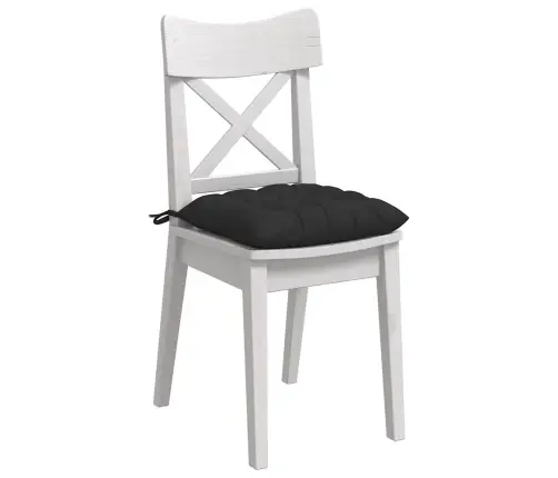 Sėdynių Pagalvėlės 4 Pcs Juoda 40 X 40 X 6 Cm Mikropluoštas