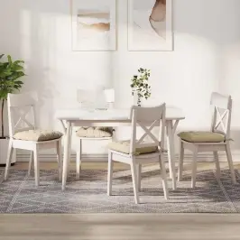 Istumispatjad 4 Pcs Cream 40 X 40 X 6 Cm Mikrofiiber