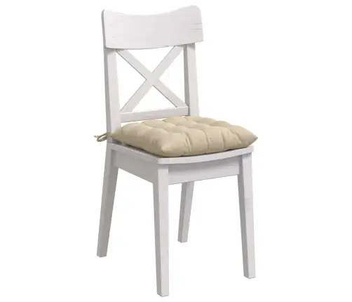 Sėdynių Pagalvėlės 4 Pcs Kreminė 40 X 40 X 6 Cm Mikropluoštas