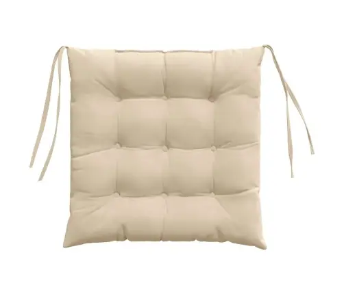 Sėdynių Pagalvėlės 4 Pcs Kreminė 40 X 40 X 6 Cm Mikropluoštas