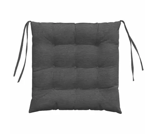 Sėdynių Pagalvėlės 4 Pcs Tamsiai Pilka 40 X 40 X 6 Cm