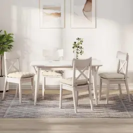 Sēdvietas Spilventiņi 4 Pcs Krēmkrāsa 40 X 40 X 6 Cm Vidaxl